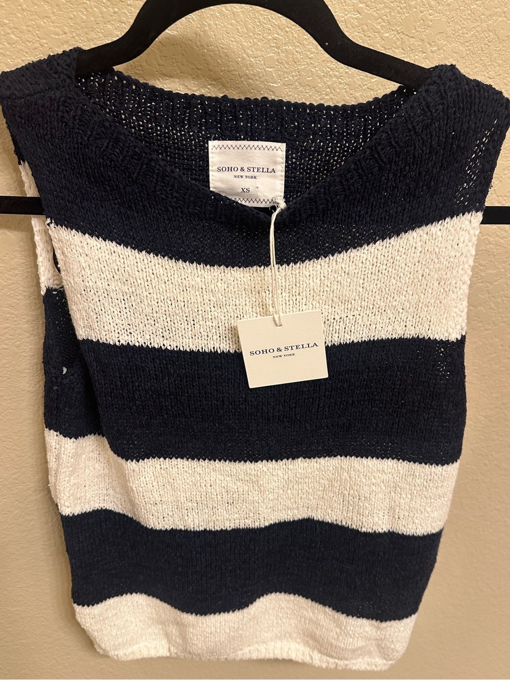 Navy and White Cami